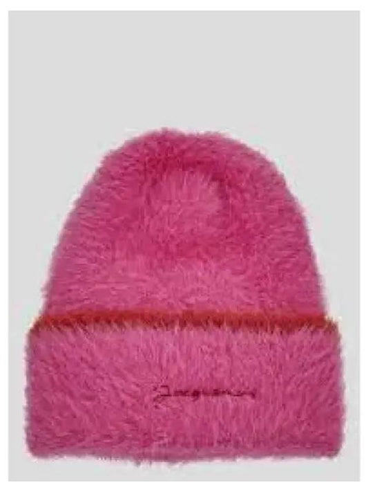 Le Bonnet Neve Fluffy Beanie Pink - JACQUEMUS - BALAAN 2