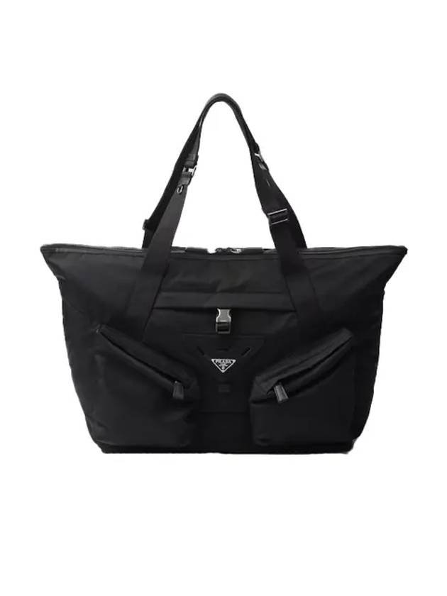 Re-Nylon Leather Travel Tote Bag Black - PRADA - BALAAN 2