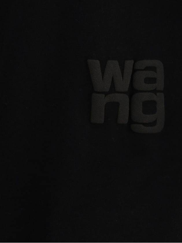 logo detail short sleeve t-shirt black - ALEXANDER WANG - BALAAN 6