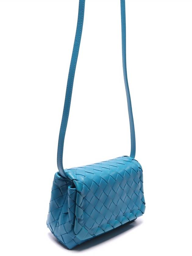 Mini Intrecciato Cross Bag Blue - BOTTEGA VENETA - BALAAN 4