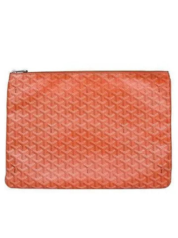 PVC special orange color Sena GM clutch bag - GOYARD - BALAAN 1