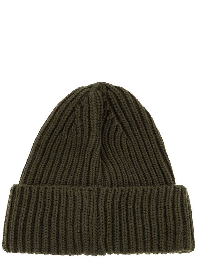 Extra Fine Merino Wool Goggle Beanie Ivy Green - CP COMPANY - BALAAN 3