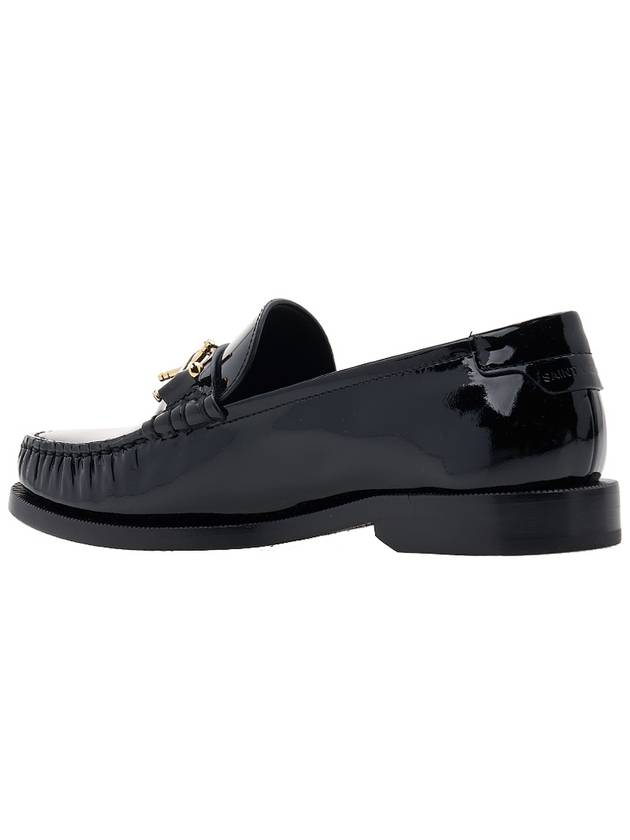 Patent Leather Loafers Black - SAINT LAURENT - BALAAN 4