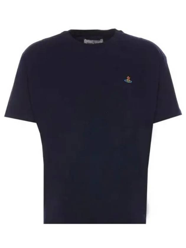 ORB Logo Cotton Short Sleeve T-Shirt Navy - VIVIENNE WESTWOOD - BALAAN 2