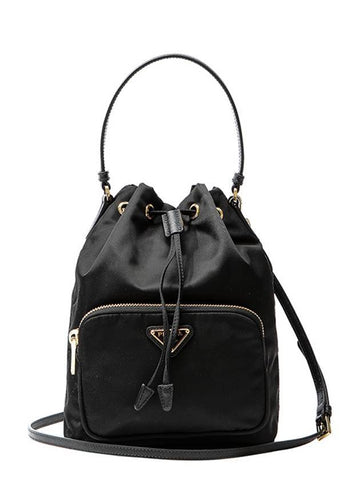 Duet Re-Nylon Bucket Bag Black - PRADA - BALAAN 1