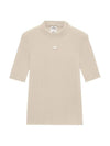 Reedition Knit Short Sleeve Turtle Neck Sand - COURREGES - BALAAN 1