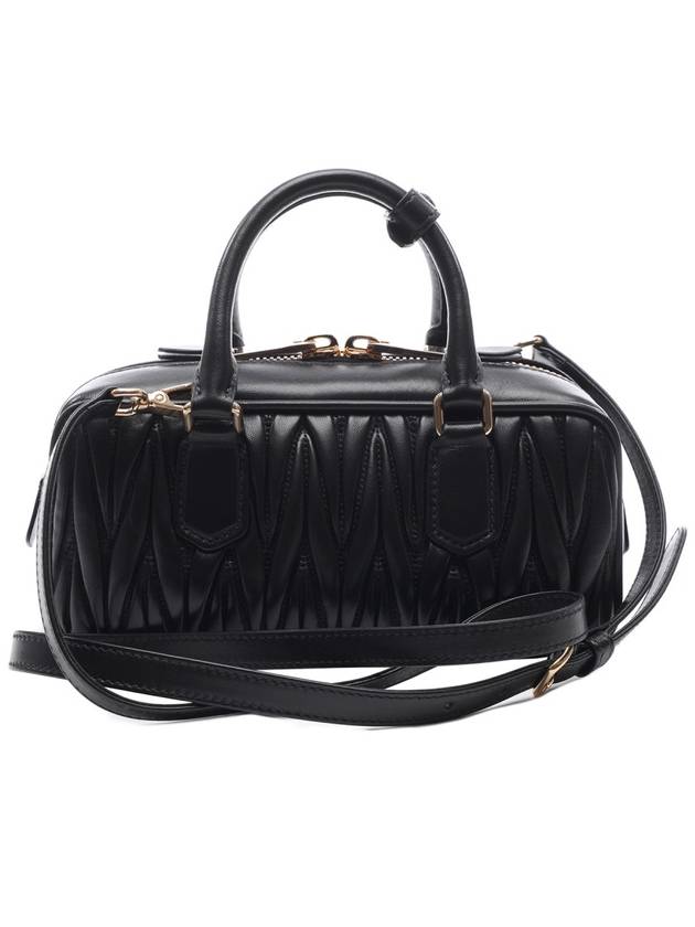 Arcadie Matelassé Nappa Leather Tote Bag Black - MIU MIU - BALAAN 5