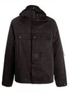 Metropolis Logo Hooded Jacket Black - CP COMPANY - BALAAN 2