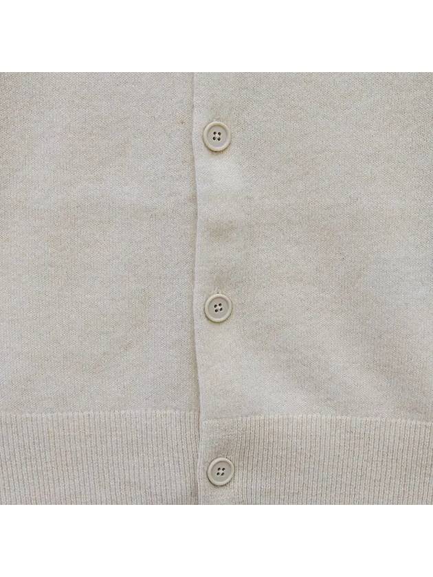 Face Patch Crop Cardigan White - ACNE STUDIOS - BALAAN 5