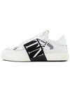 Men's VL7N Band Low Top Sneakers White Black - VALENTINO - BALAAN 5