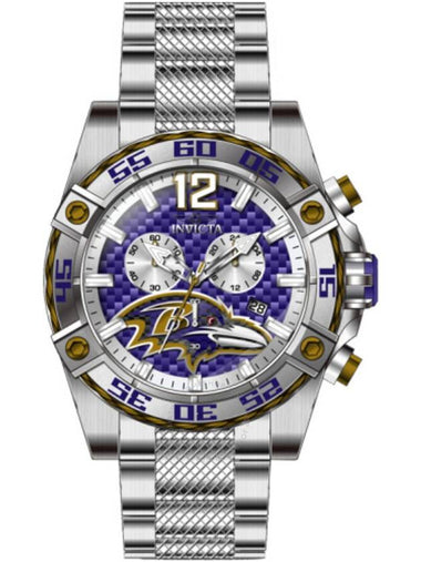 Invicta Nfl Baltimore Ravens Chronograph GMT Quartz Purple Dial Men's Watch 45429 - INVICTA - BALAAN 1