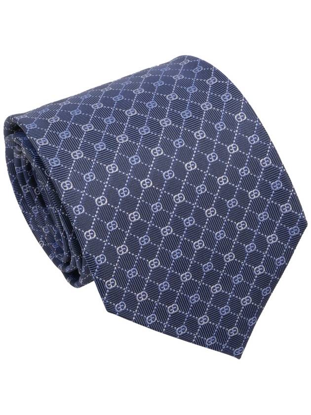 GG Dot Pattern Silk Tie Blue Silver - GUCCI - BALAAN 2