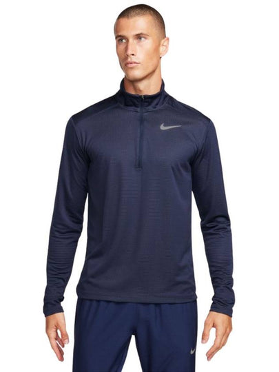 Pacer Dry Fit Half Zip Long Sleeve T-shirt Navy - NIKE - BALAAN 2