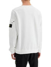 Brushed Organic Cotton Fleece Sweatshirt White - STONE ISLAND - BALAAN 4