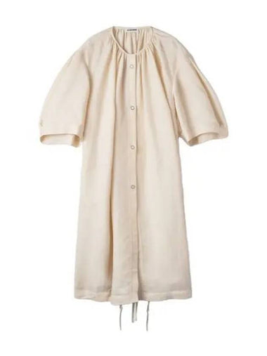 Oversized Fit Sports Single Coat Ivory - JIL SANDER - BALAAN 1