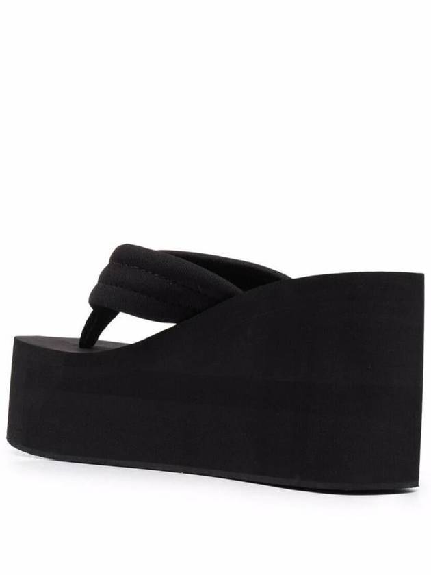 Black Platform Wedge Strap Sandals In Polyurethane Woman - COPERNI - BALAAN 3