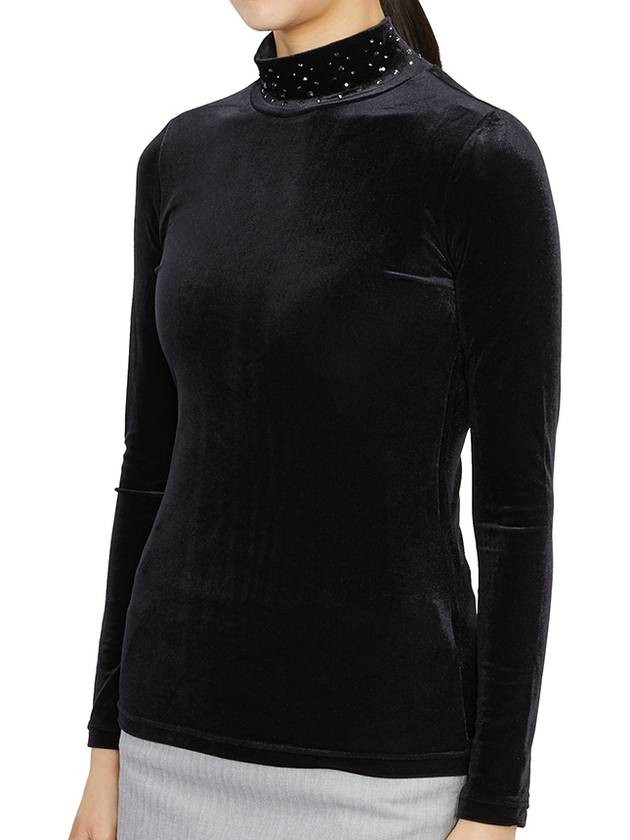 Golf Wear Women s Polar Neck Long Sleeve T Shirt MLW 2D AU05 BLACK - MARK & LONA - BALAAN 3