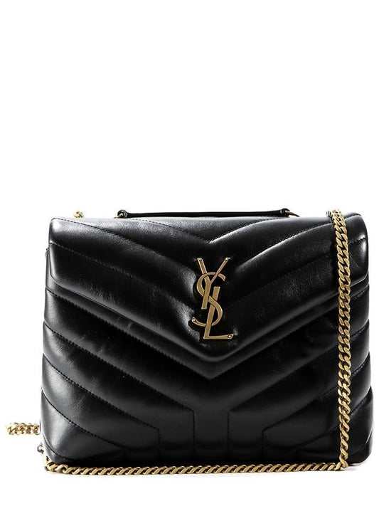 Bronze Monogram Loulou Matelasse Y Leather Small Shoulder Bag Black - SAINT LAURENT - BALAAN 2