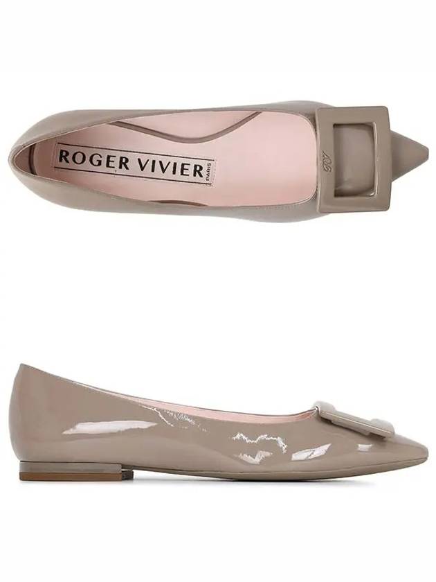 Women's Gometine Buckle Flat Beige - ROGER VIVIER - BALAAN 5