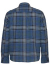 Breton Over Check Long-Sleeve Shirt Navy Blue - A.P.C. - BALAAN 4