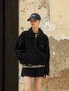 ANC HALF ZIP FLEECE SWEATSHIRT NAVY - ANOETIC - BALAAN 1