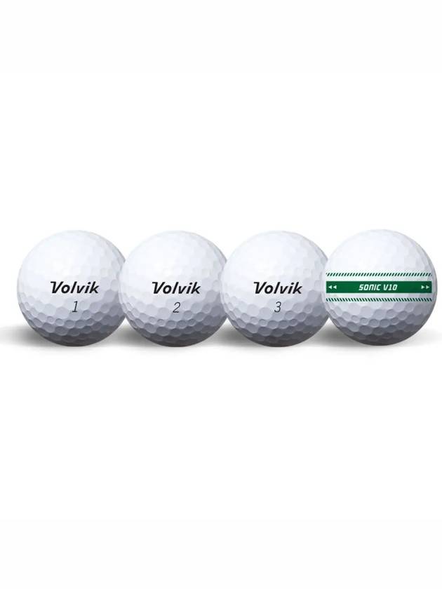 Golf Ball Sonic V10 Soft Track 3 Piece Green 1 Dozen 12 Balls - VOLVIK - BALAAN 8