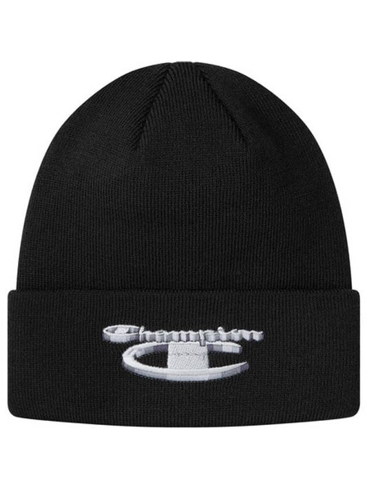 18FW Champion 3D Metallic Beanie Black - SUPREME - BALAAN 1