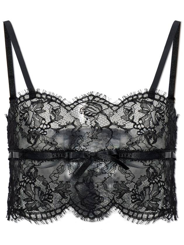 Lace Lingerie Sleeveless Top Black - DOLCE&GABBANA - BALAAN 2