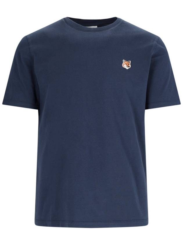 Fox Head Patch Classic Short Sleeve T-Shirt Ink Blue - MAISON KITSUNE - BALAAN 2