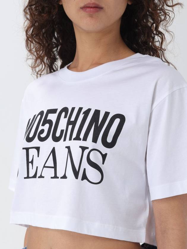 T-shirt cropped Moschino Jeans in jersey di cotone - MOSCHINO - BALAAN 4