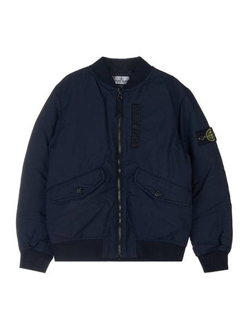 Kids Waffen Logo Bomber Jacket Navy - STONE ISLAND - BALAAN 1