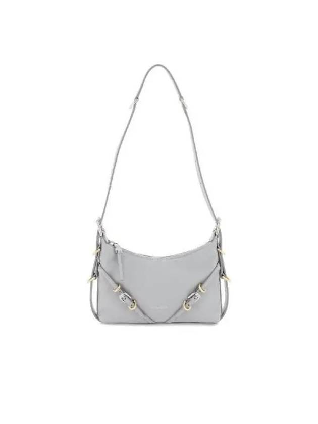 Voyou Small Leather Shoulder Bag Grey - GIVENCHY - BALAAN 3