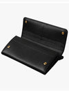 Metal Logo Saffiano Long Wallet Black - PRADA - BALAAN 4