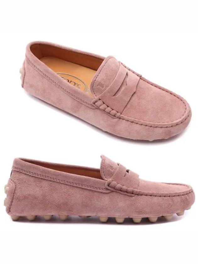 Gommino Bubble Suede Driving Shoes Pink - TOD'S - BALAAN 2