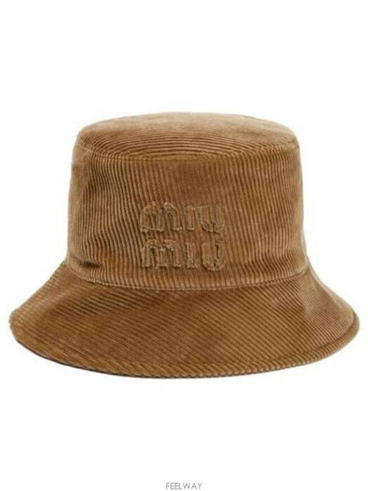 Velvet Bucket Hat Brown - MIU MIU - BALAAN 2