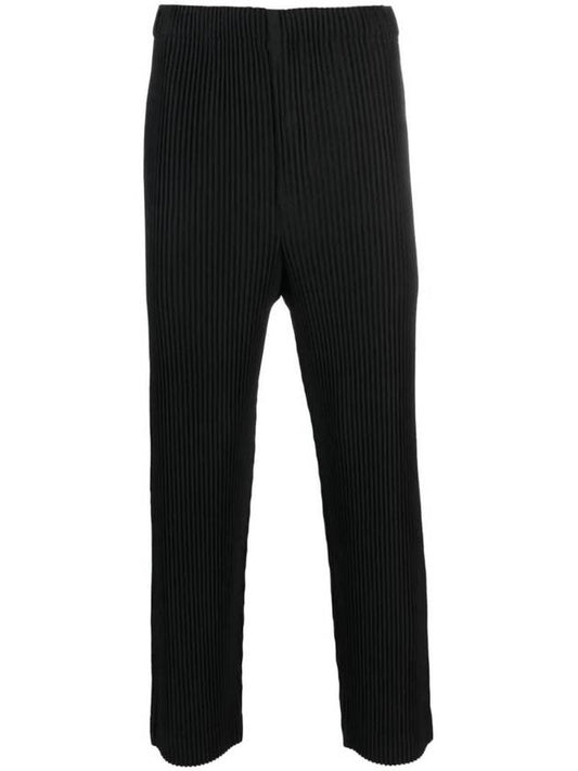 Pleated Straight Pants Black - ISSEY MIYAKE - BALAAN 1