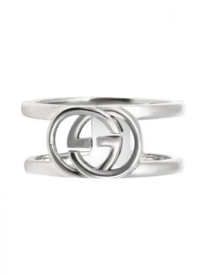 Women's Interlocking G Wide Open Band Ring YBC295716001 Silver - GUCCI - BALAAN 2