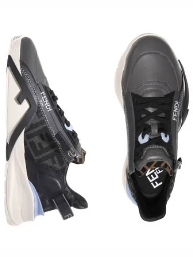 Flow Leather Low Top Sneakers Men s - FENDI - BALAAN 1