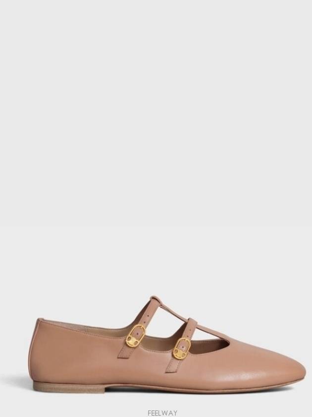 Les Double Strap Lambskin Ballerinas Pink - CELINE - BALAAN 4