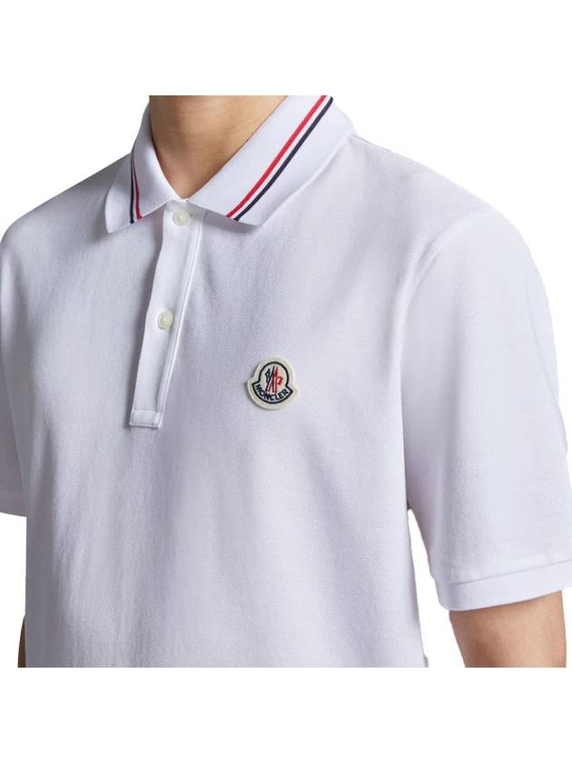 Logo Patch Polo Shirt White - MONCLER - BALAAN 6