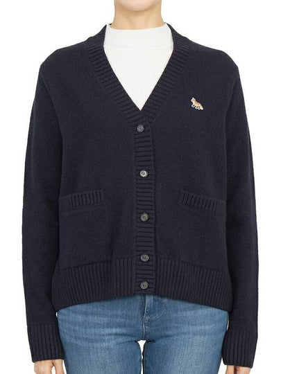 Baby Fox Patch Boxy Cardigan Navy - MAISON KITSUNE - BALAAN 2