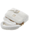 Logo Fluffy Shoulder Bag White - MIU MIU - BALAAN 6