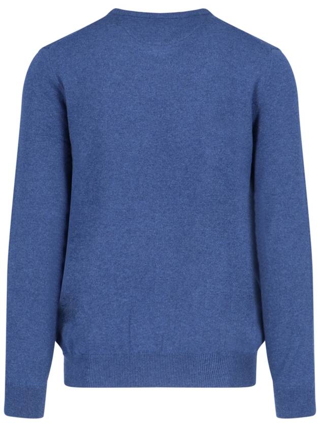 Men's Logo Crew Neck Knit Top Blue - POLO RALPH LAUREN - BALAAN 3