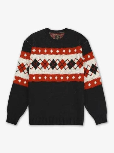 Argyle crew neck knit black PU316BLACK - NEEDLES - BALAAN 1