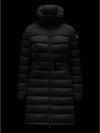 Flammette Long Down Jacket Black - MONCLER - BALAAN 3