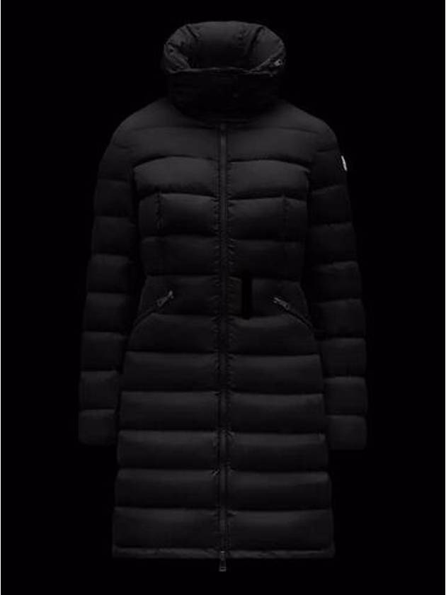 Flammette Long Down Jacket Black - MONCLER - BALAAN 3