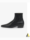 Romeo Calf Leather Ankle Boots Black - SAINT LAURENT - BALAAN 2