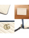 Women s Gucci 573814 White Matelasse Leather GG Marmont Pouch Clutch gt Gangbuk used luxury goods - GUCCI - BALAAN 8