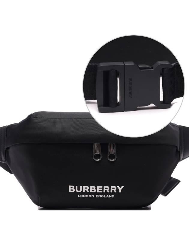 Logo Print Nylon Sonny Bum Belt Bag Black - BURBERRY - BALAAN 2