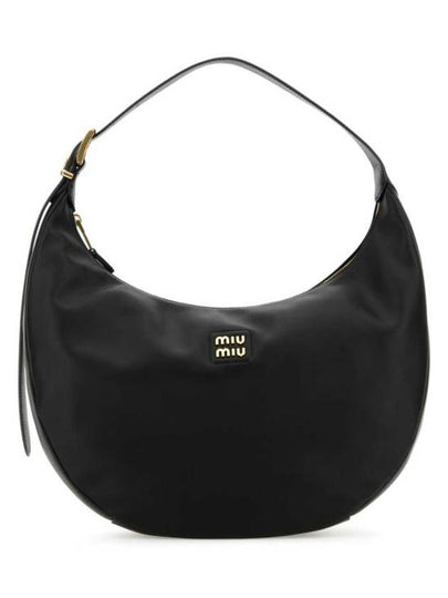 Logo Leather Shoulder Bag Black - MIU MIU - BALAAN 2